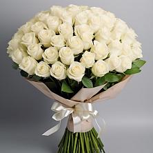 Букет 101 беля роза Белоснежка в Исетское